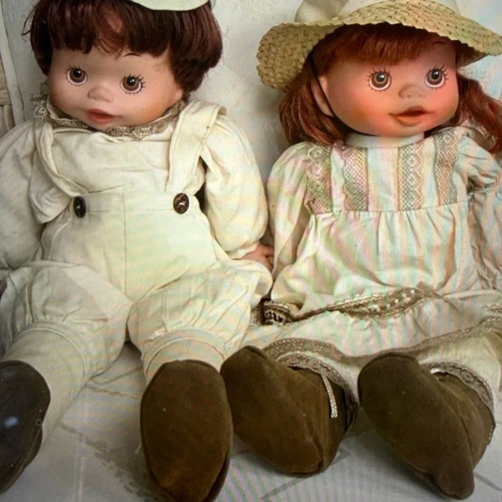 Dolls Pauline Doll Co. French Boy & Girl Red Hair Ivory Outfits Adorable 1980 - Picture 1 of 7